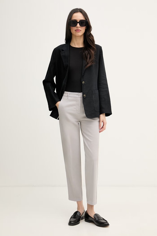 Tommy Hilfiger suknjič ženski z lanom WW0WW49598 črna SS26