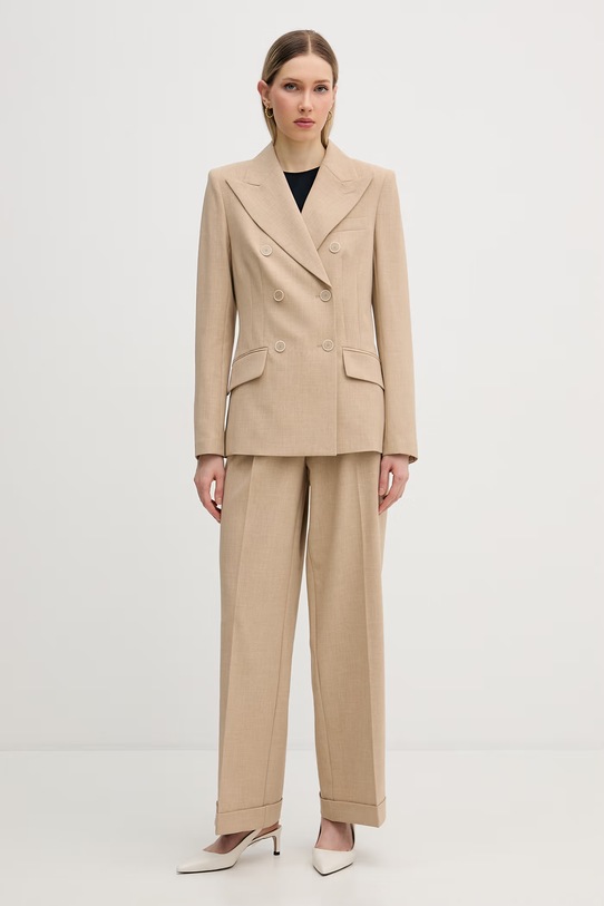 Marc Aurel marynarka dwurzędowa damska 3176A11085 beżowy SS26