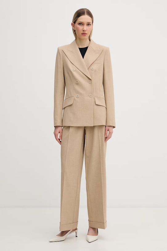 Marc Aurel marynarka dwurzędowa damska 3176A11085 beżowy SS26