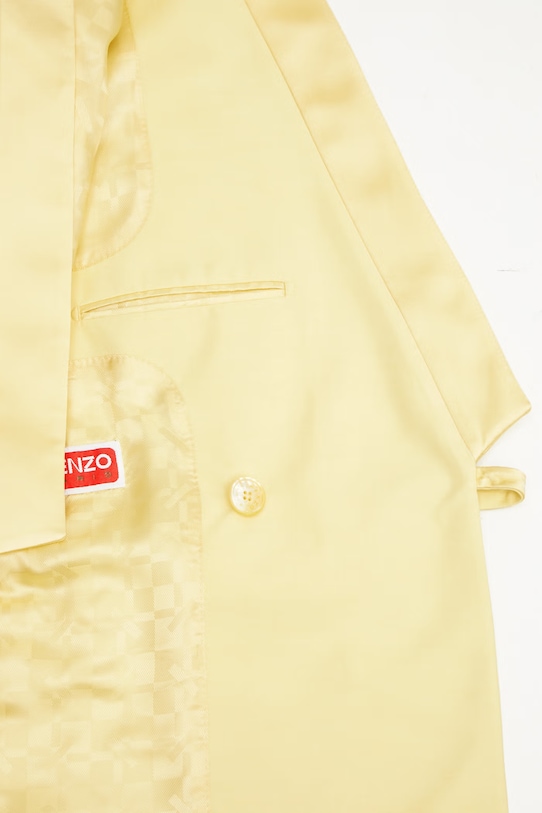 Kenzo Blazer / Gilet marynarka z dodatkiem wełny damska FG52VE2809TX żółty