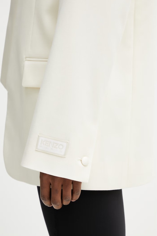 Kenzo Blazer / Gilet marynarka wełniana damska beżowy FG52VE2839TF