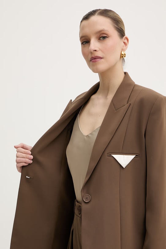 Armani Exchange marynarka damska XW001938.AF21529 brązowy