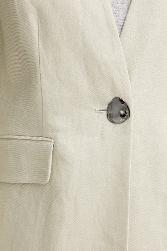 Armani Exchange jednoradové sako dámske ľanové XW001985.AF21530 béžová