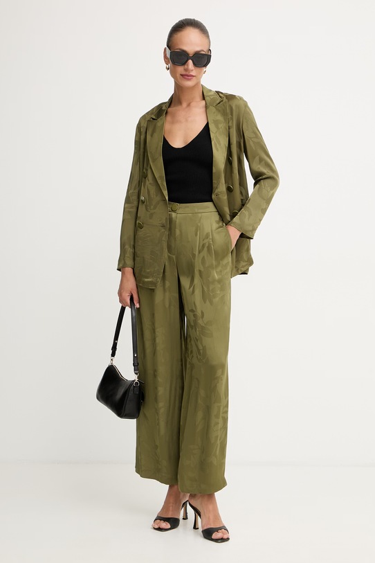 Armani Exchange sacou cu două rânduri de nasturi pentru femei, din vâscoză XW002010.AF21551 verde SS26