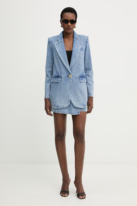 Armani Exchange jednoradové sako dámske rifľové XW002262.AF21338 modrá SS26