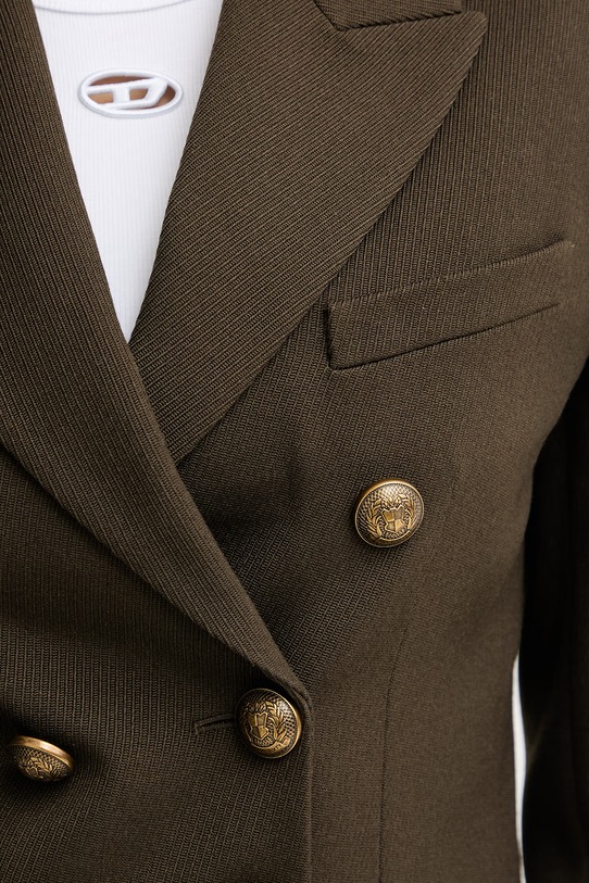 Miss Sixty marynarka dwurzędowa damska z wełną 6M1WJ05900 brązowy