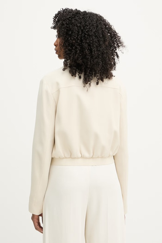 Odzież BOSS krótka kurtka damska z wiskozy Jocalena 50551922 beżowy