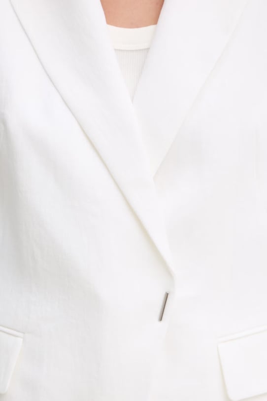 BOSS marynarka dwurzędowa damska z lnem Jia8 50557249 beżowy