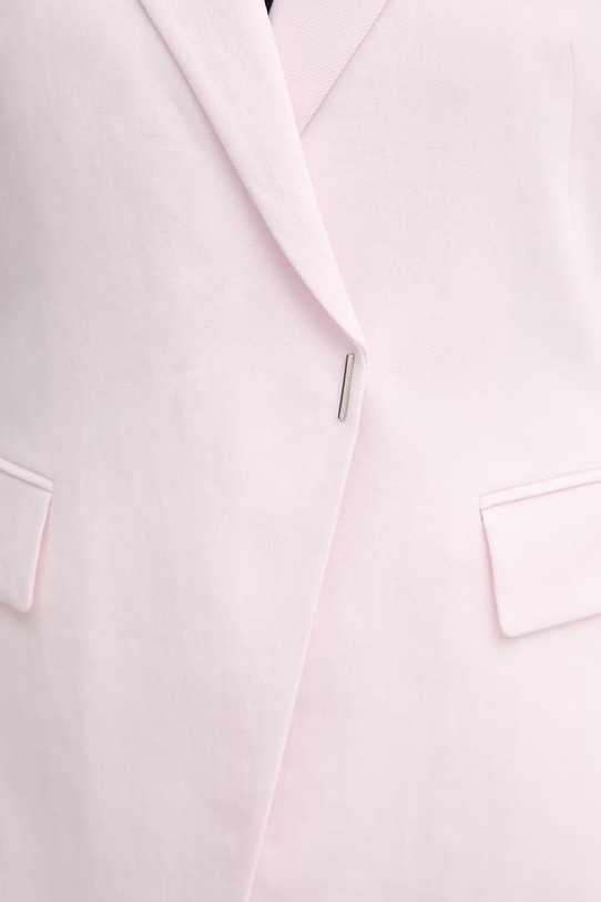 BOSS marynarka dwurzędowa damska z lnem Jia8 50557249 różowy