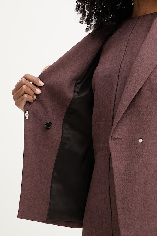 BOSS marynarka dwurzędowa damska z lnem 50557249