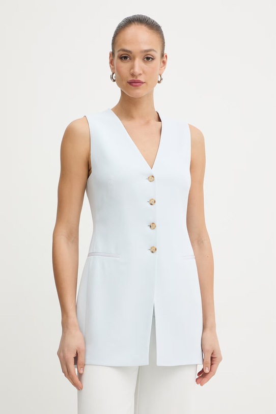 BOSS kamizelka jednorzędowa damska z wiskozy Julinial niebieski 50557416