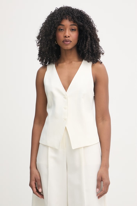 BOSS Orange kamizelka damska z lyocellem C Jalily beżowy 50557450