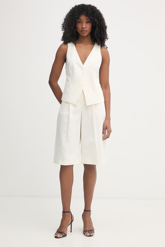 BOSS Orange kamizelka damska z lyocellem C Jalily 50557450 beżowy SS26