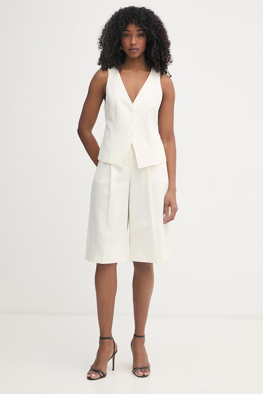 BOSS Orange kamizelka damska z lyocellem C Jalily 50557450 beżowy SS26