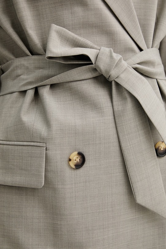 rag & bone сако с двуредно закопчаване дамско с вълна Virginia RA4V25H4MTA сив