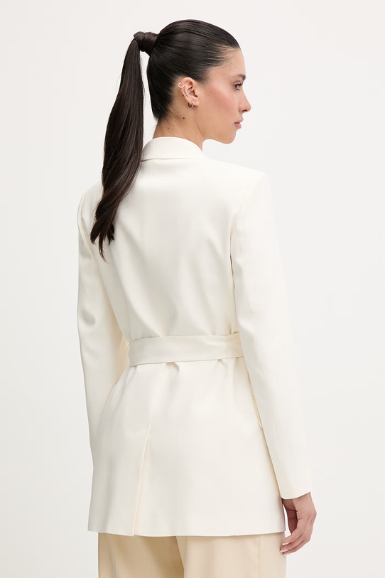 Odzież HUGO marynarka jednorzędowa damska z wiskozy Abivanna 50559274 beżowy