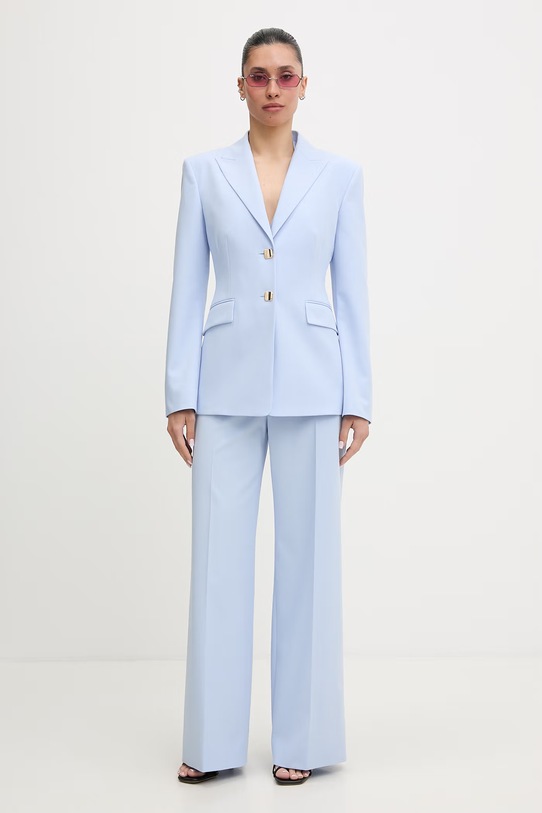 HUGO jednořadé sako dámské Asmalla 50561450 modrá SS26