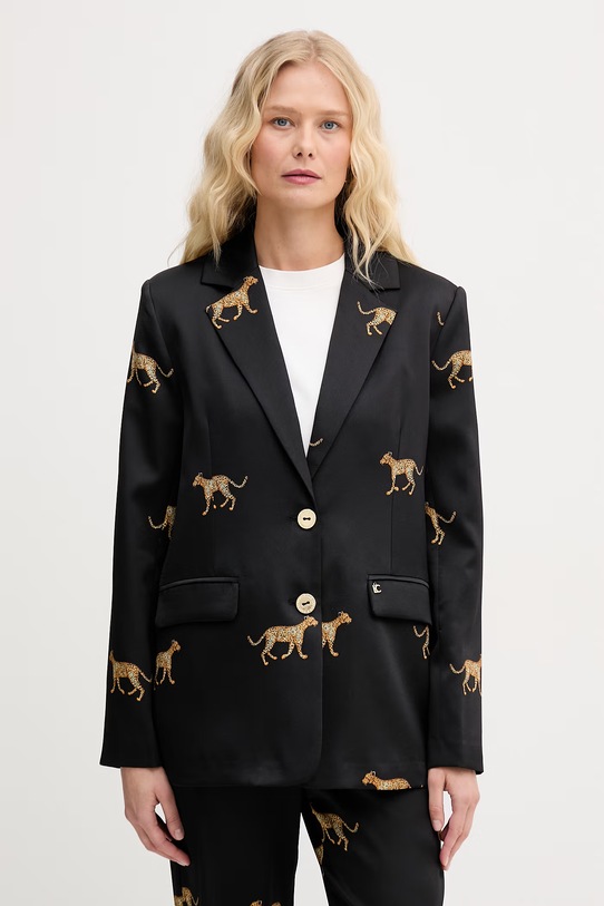 Lola Casademunt marynarka jednorzędowa damska czarny LS2602024