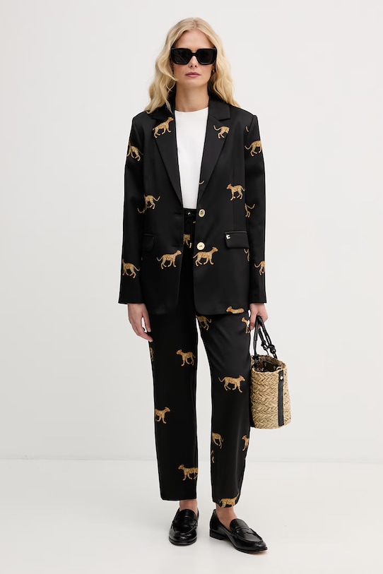 Lola Casademunt marynarka jednorzędowa damska LS2602024 czarny SS26