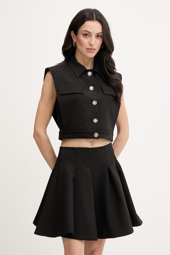 Karl Lagerfeld vestă cu un singur rând de nasturi pentru femei negru B2W14015