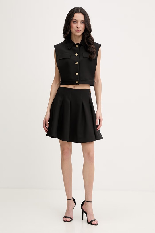 Karl Lagerfeld однобортный жилет для женщин B2W14015 чёрный SS26