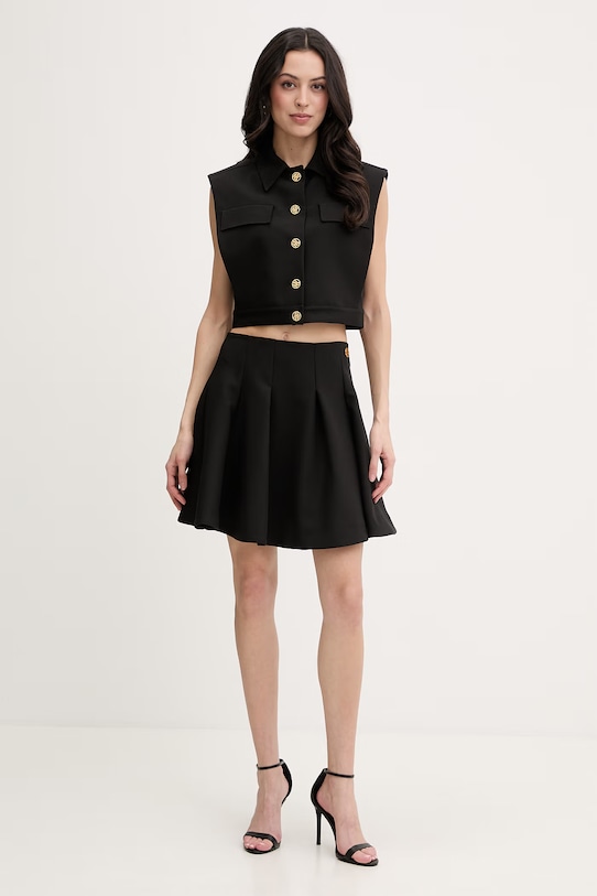 Karl Lagerfeld vestă cu un singur rând de nasturi pentru femei B2W14015 negru SS26