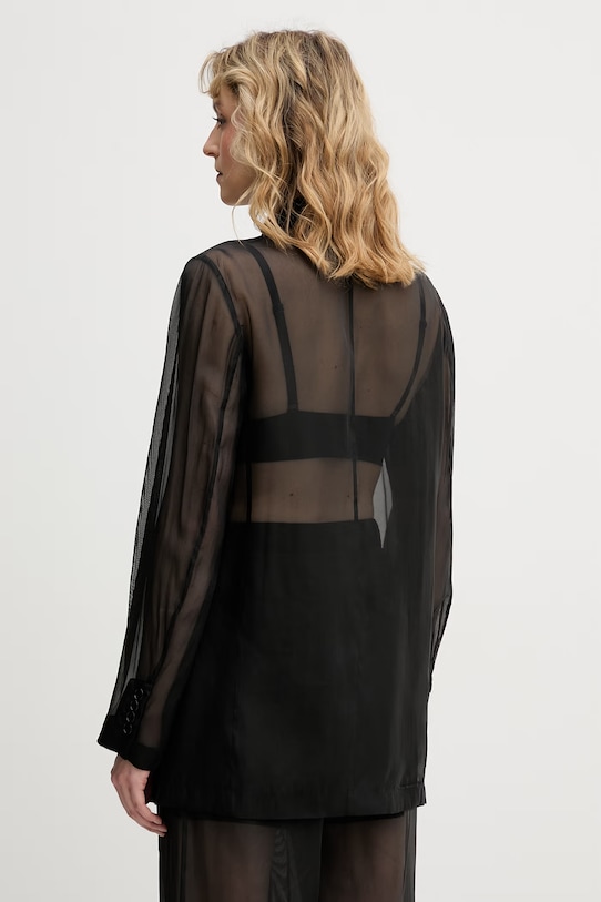 Oblečení Karl Lagerfeld sako ženské s viskózou B2W14012 černá