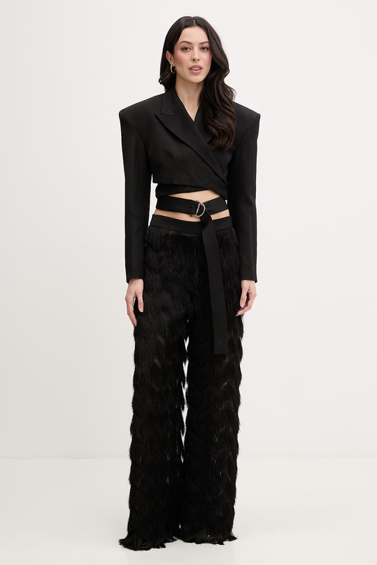 Karl Lagerfeld marynarka damska z lnu B2W14041 czarny SS26