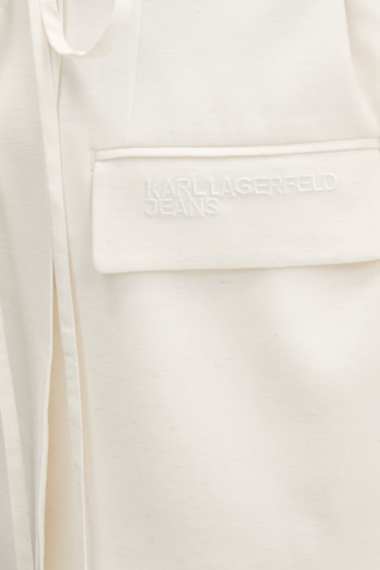 Karl Lagerfeld Jeans marynarka z domieszką lnu B2W14030 beżowy