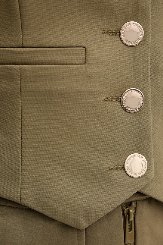 Morgan kamizelka jednorzędowa damska z bawełną CJANI.F zielony