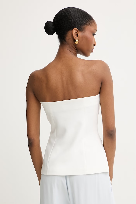 Odzież Morgan bluzka z odkrytymi ramionami damska z wiskozą CPANA.F biały