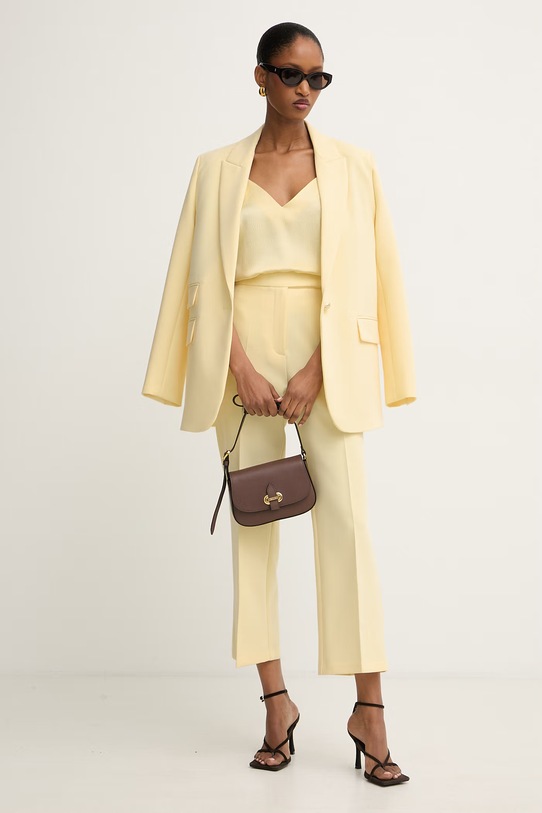 Morgan marynarka jednorzędowa damska VADO.F żółty SS26