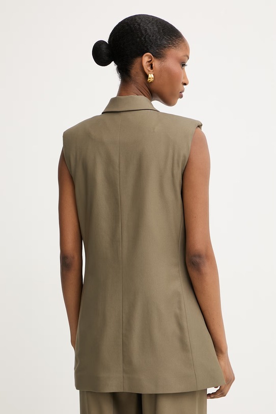 Odzież Morgan kamizelka dwurzędowa damska z wiskozą VFIDI.F zielony