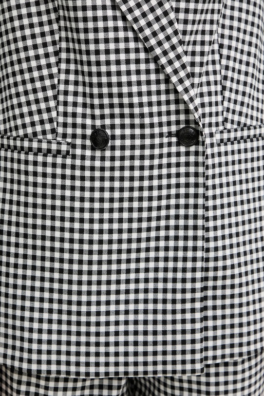 Morgan marynarka dwurzędowa damska z wiskozą VICHY.F czarny