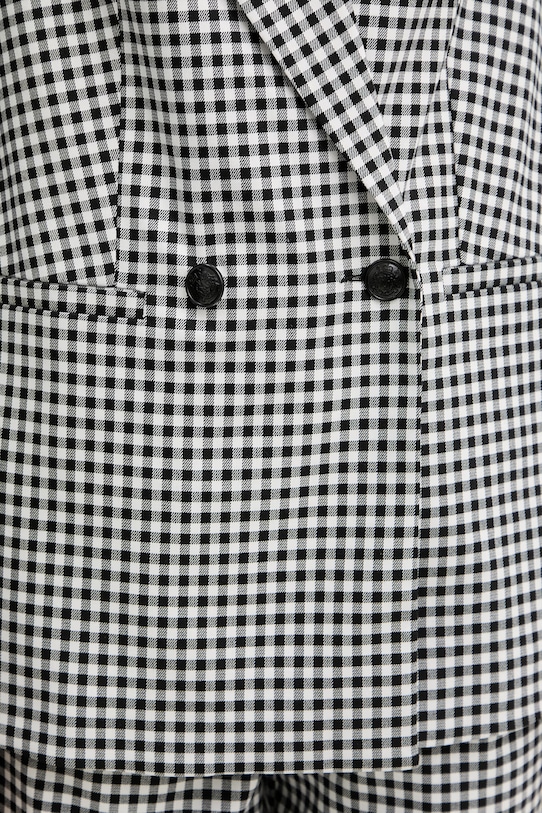 Morgan marynarka dwurzędowa damska z wiskozą VICHY.F czarny