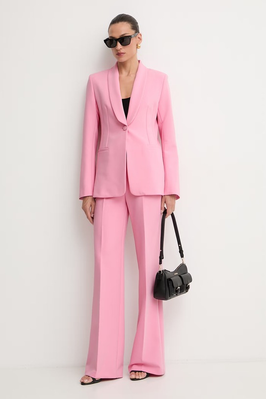 Morgan marynarka jednorzędowa damska z wiskozą VMAKI.F różowy SS26