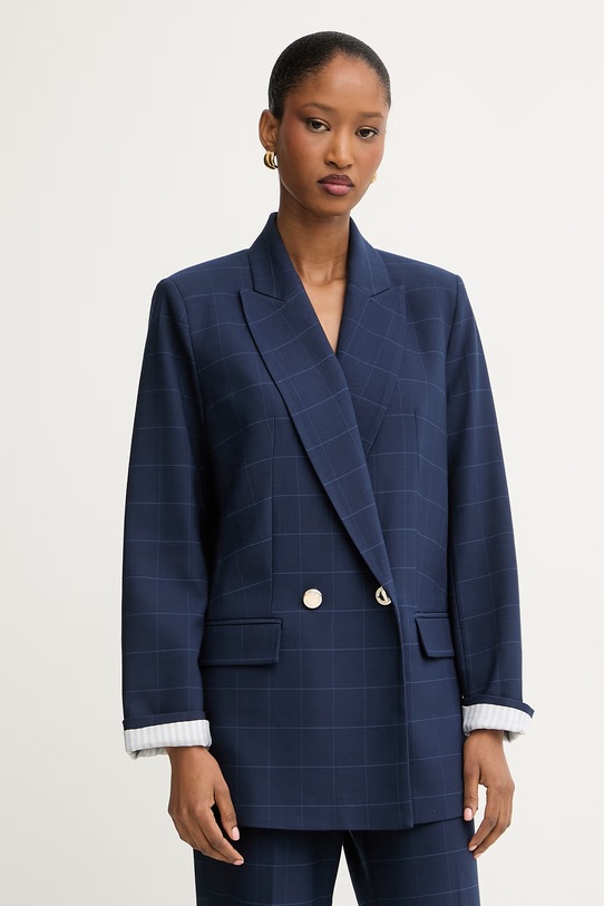 Morgan marynarka dwurzędowa damska z wiskozą granatowy VNATY.F