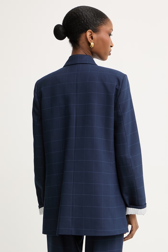 Odzież Morgan marynarka dwurzędowa damska z wiskozą VNATY.F granatowy