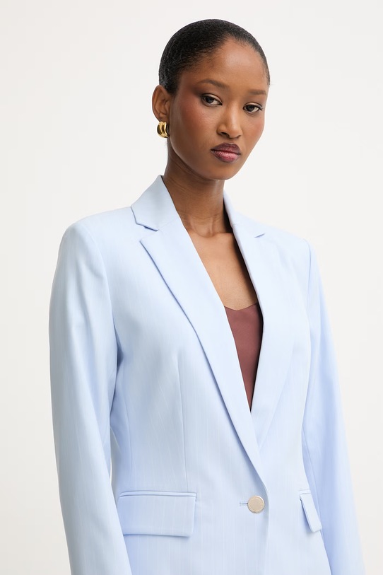 Morgan marynarka jednorzędowa damska z wiskozą niebieski VTYA.F