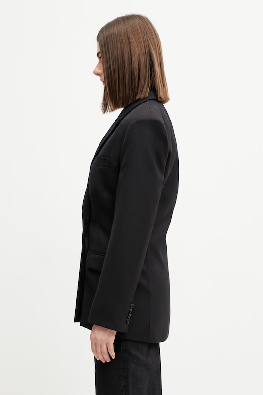 Anine Bing Aretha marynarka dwurzędowa z wełną damska A.01.12057 czarny SS26