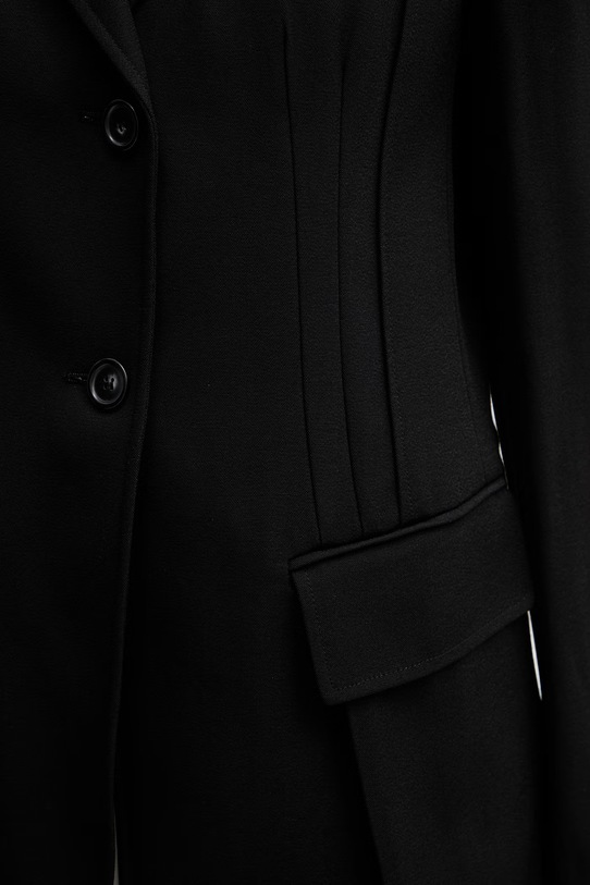 Sportmax Spxboemia однобортный пиджак с вискозой для женщин чёрный 2612041052600