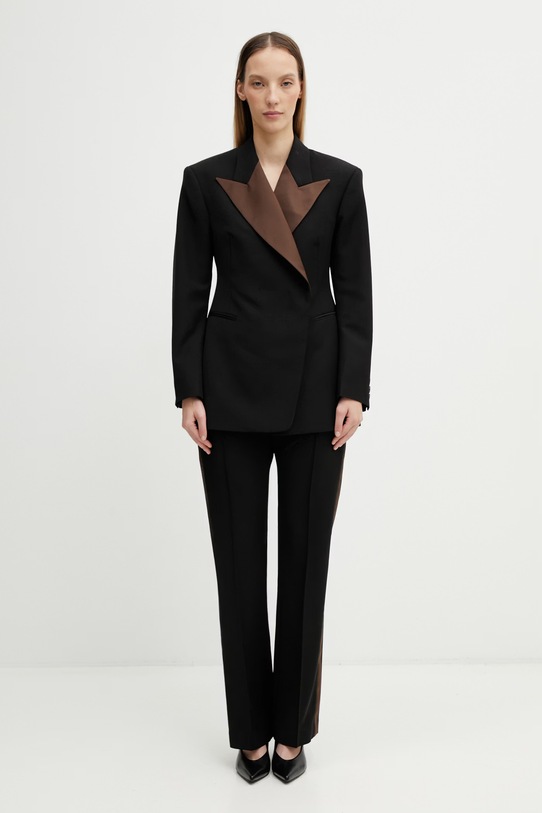 Wales Bonner Suite Tuxedo marynarka dwurzędowa wełniana damska WS26JA10.WO01.989