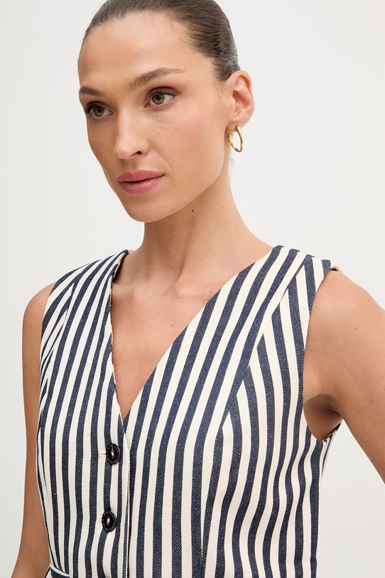 Lola Casademunt kamizelka damska z bawełną granatowy LS2602001