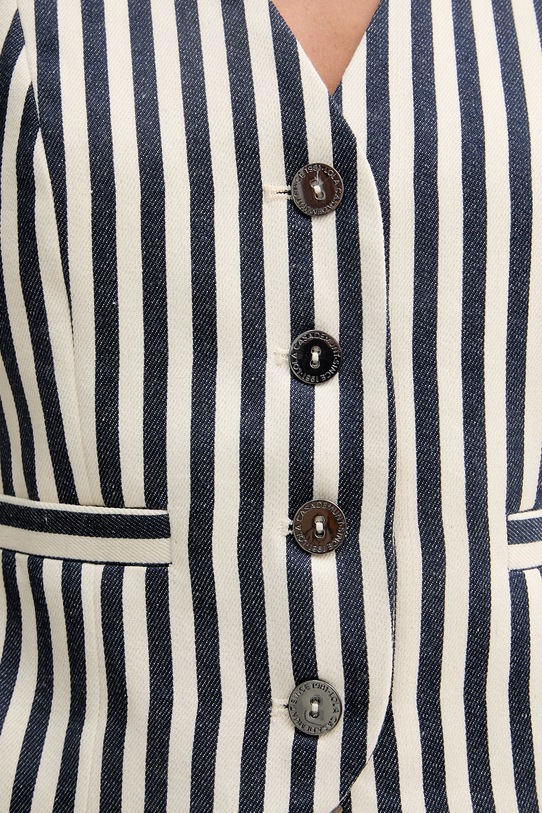 Lola Casademunt kamizelka damska z bawełną LS2602001 granatowy