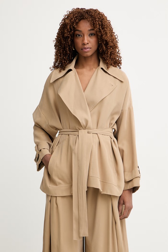 Haveone marynarka damska z wiskozą beżowy JGE.Q031