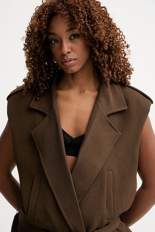 Haveone kamizelka damska brązowy LSO.Q004