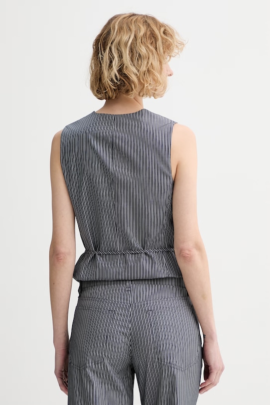 Odzież rag & bone kamizelka jednorzędowa damska bawełniana Paulette RA6O26S4MCO szary