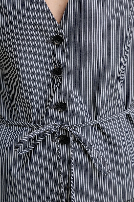 rag & bone kamizelka jednorzędowa damska bawełniana Paulette RA6O26S4MCO szary