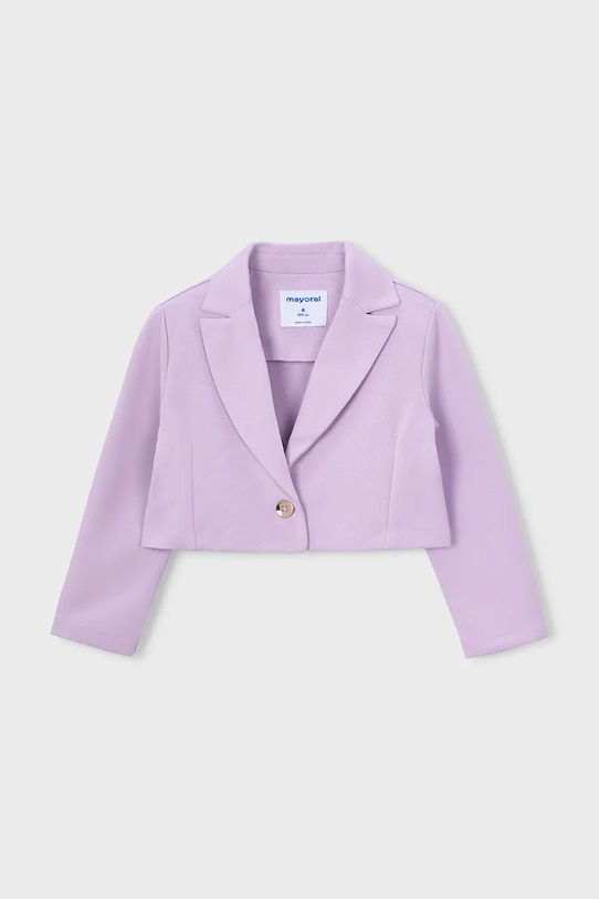 Детский пиджак Mayoral ткань фиолетовой 3451.6A.Mini.PPY2
