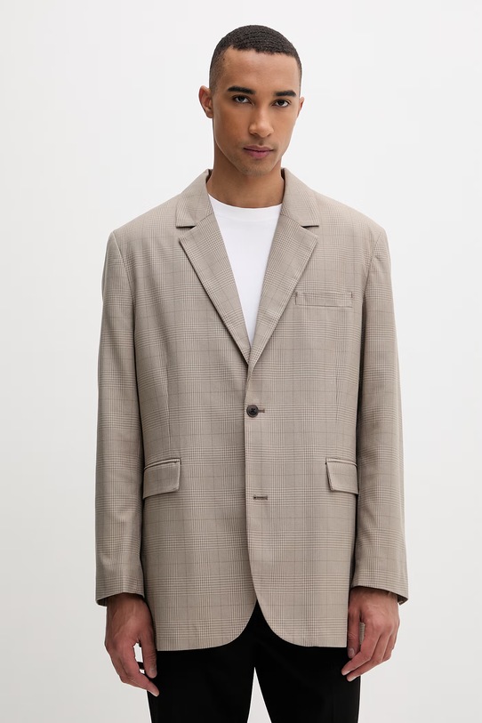 Les Deux giacca monopetto da uomo con viscosa James beige 1001467